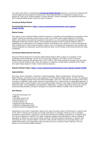Functional Safety Market Company Challenges And Essential Success Factors