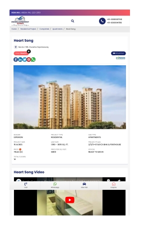 Heart Song For Sale In  Sector 108, Dwarka Expressway