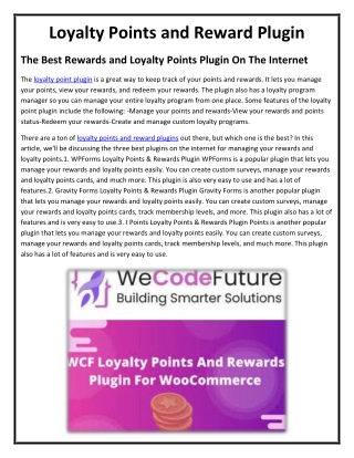 Why A Loyalty Points And Reward Plugin Is The Best Tool For Your Website