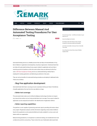 Difference Between Manual And Automated Testing Procedures For UAT