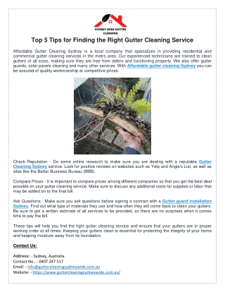 Gutter guard installation Sydney