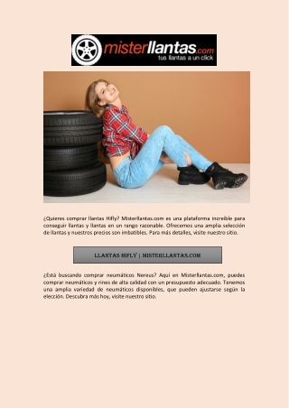 llantas hifly | Misterllantas.com