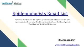 Epidemiologist Email List
