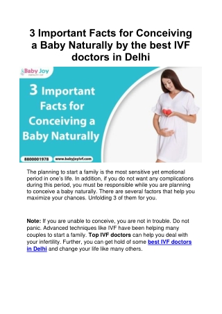 Best IVF Doctors In Delhi