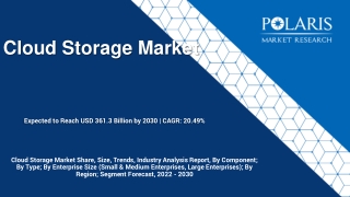 Cloud Storage Market Share, Size, Trends, Industry Analysis Report
