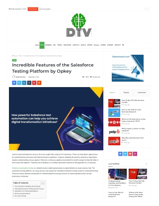 Incredible Features of the Salesforce Testing Platform by Opkey