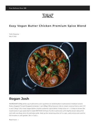 Vegan Butter Chicken Recipe Australia | The Best Butter Chicken Vegan Recipe Aus