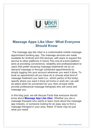 Massage Apps Like Uber: What Everyone Should Know