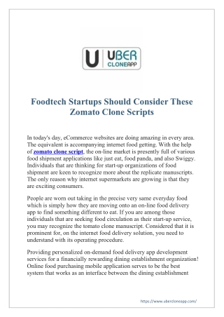 Foodtech startups should consider these Zomato clone scripts