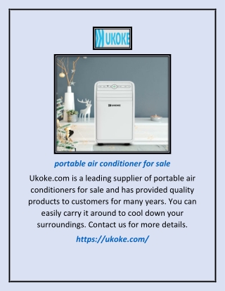 Portable Air Conditioner for Sale | Ukoke.com