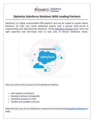 Optimize Salesforce Solutions With Leading Partners