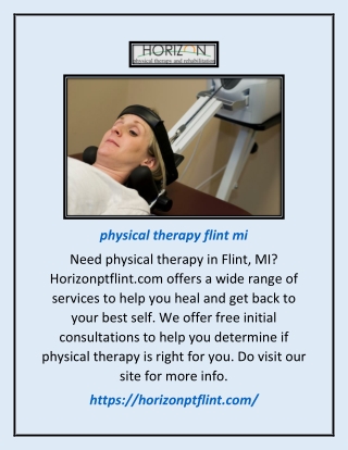 Physical Therapy Flint Mi | Horizonptflint.com