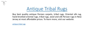 Antique Tribal Rugs  Shahbanurugs.com