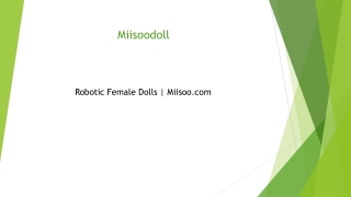 Robotic Female Dolls Miisoo.com.....