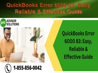 QuickBooks Error 6000 83 Easy Reliable & Effective Guide