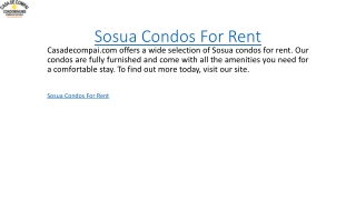 Sosua Condos For Rent  Casadecompai.com