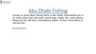 Abu Dhabi Fishing  Emarinehub.com