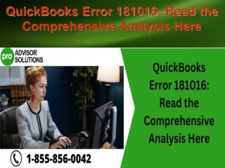 QuickBooks Error 181016 Read the Comprehensive Analysis Here