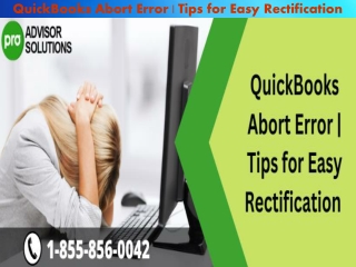 Easy methods to resolve QuickBooks Abort Error