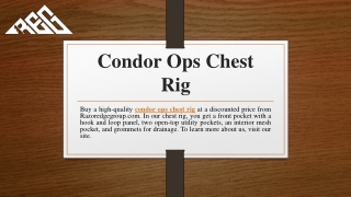 Condor Ops Chest Rig | Razoredgegroup.com