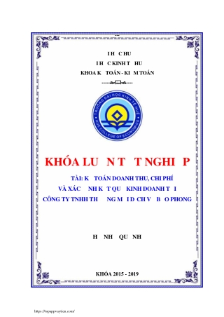 Kế toán doanh thu, chi phí và xác định kết quả kinh doanh tại Bảo Phong