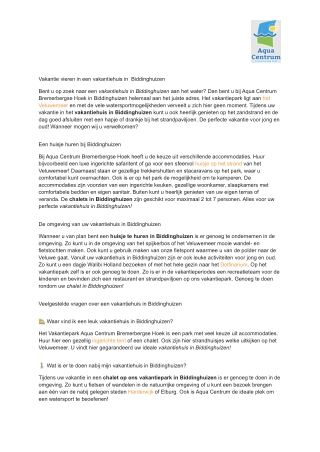 vakantiehuis biddinghuizen