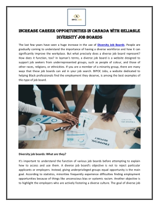 Increase Career Opportunities in Canada with Reliable Diversity Job Boards