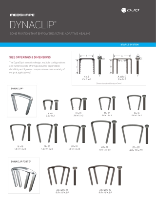 DYNACLIP® BONE FIXATION THAT EMPOWERS ACTIVE, ADAPTIVE HEALING - Enovis