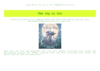 [read ebook] The Joy in You ^DOWNLOAD E.B.O.O.K.#