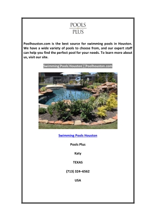 Swimming Pools Houston