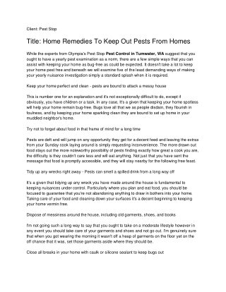 Home Remedies To Keep Out Pests From Homes_ Pest Stop