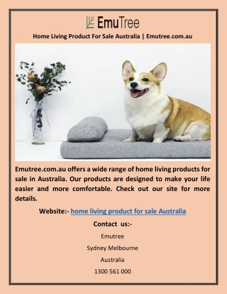 Home Living Product For Sale Australia | Emutree.com.au