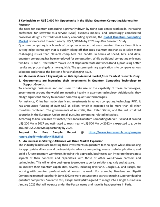 Global Quantum Computing Market Research Report - Ken Research