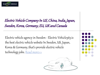 Electric vehicle agency in Sweden