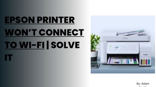 [Here is get Solution] Epson Printer Won’t Connect to WiFi