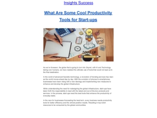 What Are Some Cool Productivity Tools for Start ups