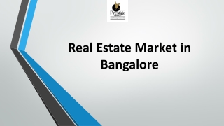 Real estate Market in Bangalore