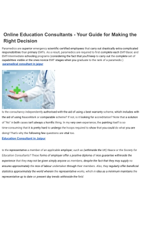 Online Education Consultants - Your Guide for Making the Right Decision