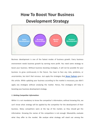 Boost Your Business Development Strategy