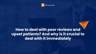 How to respond to negative patient reviews | BraveLabs