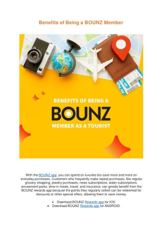 Benefits of Being a BOUNZ Member