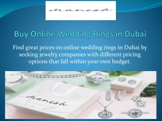 Buy Online Wedding Rings in Dubai