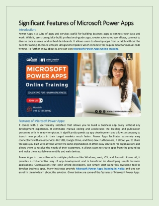 Significant Features of Microsoft Power Apps
