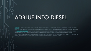 Adblue into diesel