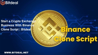 Start a crypto exchange business with binance clone script