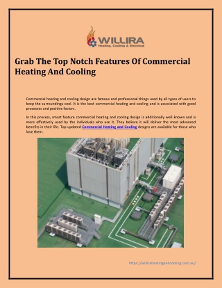 Grab The Top Notch Features Of Commercial Heating And Cooling