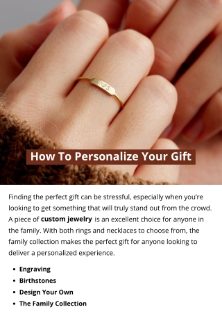 How To Personalize Your Gift