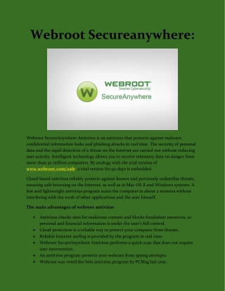 WEBROOT SECUREANYWHERE