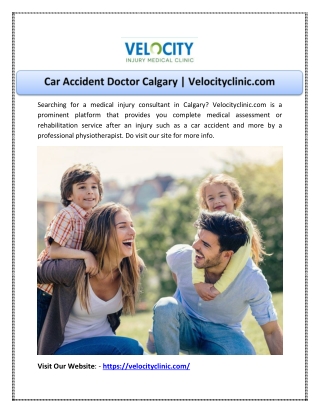 Car Accident Doctor Calgary | Velocityclinic.com