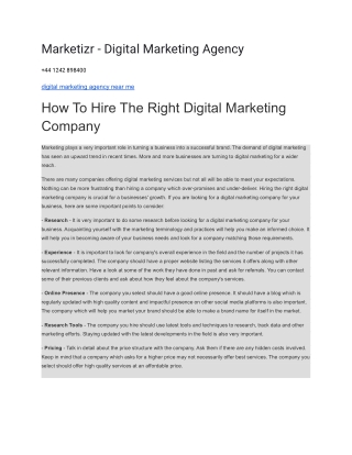 Marketizr - Digital Marketing Agency